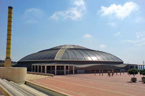 The Palau San Jordi is busy getting ready for SuperEnduro!