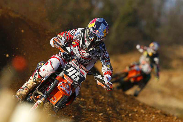 Jake Nicholls at his home training