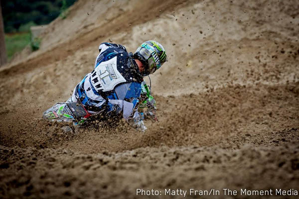 Blake Baggett prepares at Glen Helen for the first race of a season