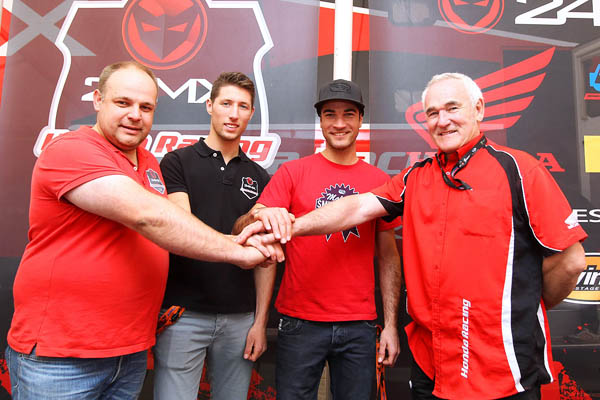 Xavier Boog testing his 24MX Honda