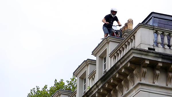 Electric Trial Biker Storms the Embassy