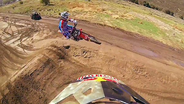 James Stewart’s POV through a supercross rhythm section