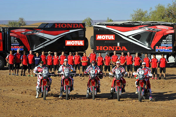 Team HRC Honda ready for Dakar 2014