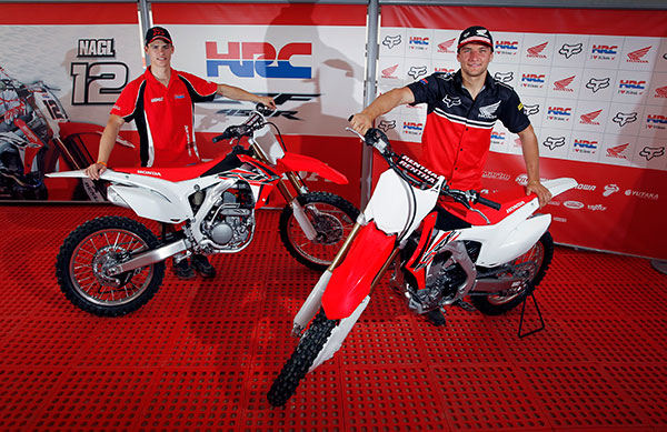 Bobryshev and Gajser unveil 2015 Honda CRFs at MXGP of Italy