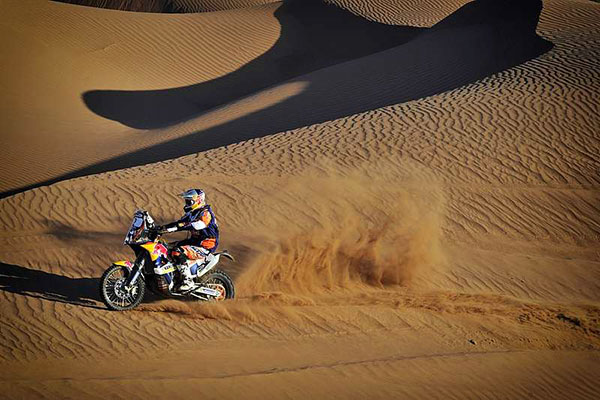 Marc Coma accruing kilometers at Atacama Rally