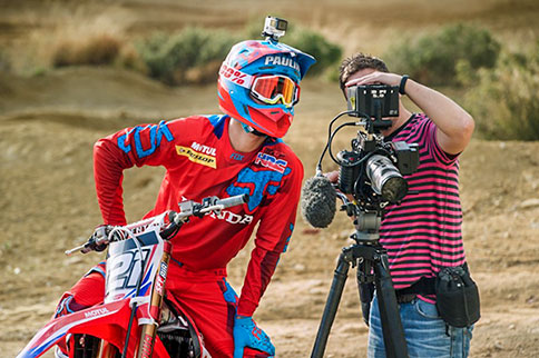 Behind the scenes at the Team HRC pre-season shoot