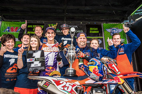 Marvin Musquin crowned 2015 East 250 Supercross WC