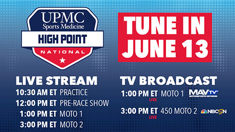 Watch Live 5th round of AMA Motocross 2015 in High Point
