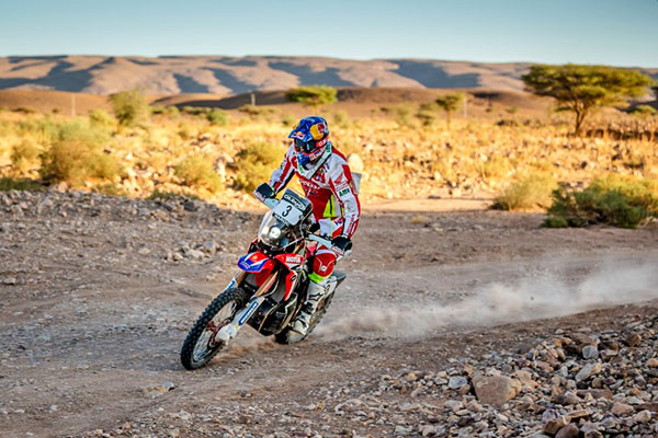 Team HRC takes up positions in a tough test of navigation