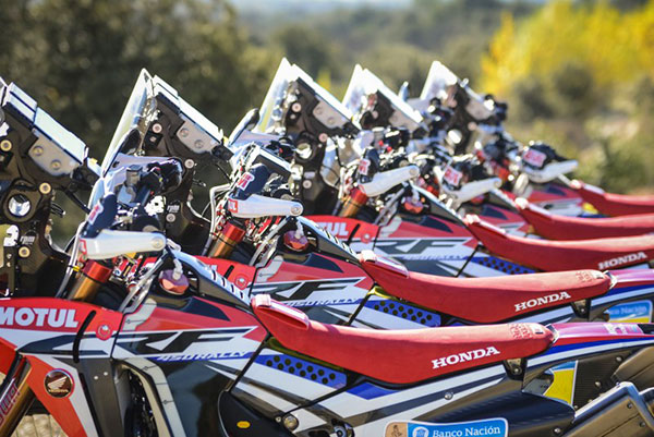 Team HRC en route to the Dakar 2016