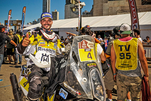 Pablo Quintanilla third overall in Dakar rally 2016