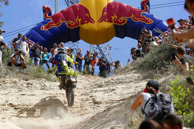 Mario Roman on the podium of the 2017 Red Bull Romaniacs