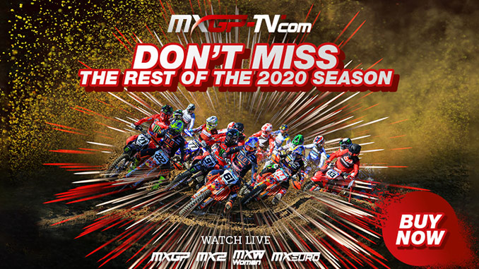 DON’T MISS THE REST OF THE 2020 MXGP SEASON WITH MXGP-TV!